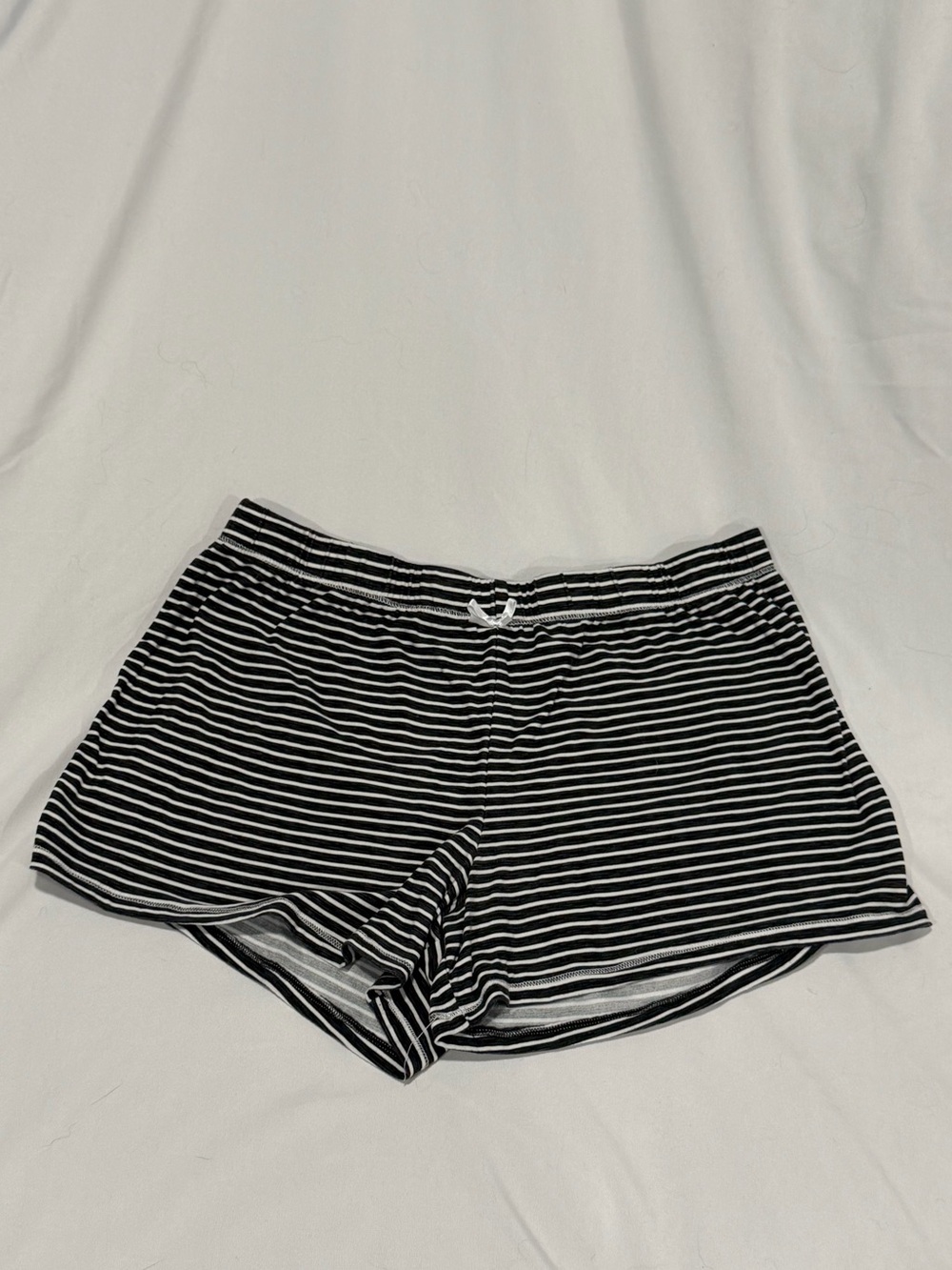 Striped Black & White Lounge Shorts